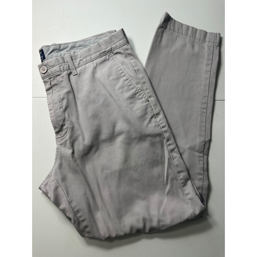 J.Crew The Sutton Straight Fit Chino Pants Mens 34x32 Gray Cotton Twill Trousers